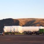 An Omega Morgan megaload in Idaho. Photo: Jessica Robinson/Northwest News Network
