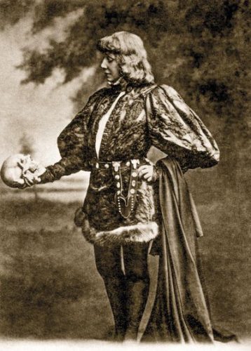Actress Sarah Bernhardt plays the role of Hamlet in 1899 London