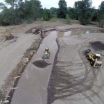 Wildish Construction creates a new side channel at CARP. Photo courtesy River Design Group.