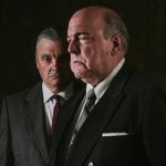 Greg Monahan as Sen. Wayne Morse and Gray Eubank as President Lyndon Johnson in The Ghosts of Tonkin