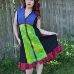 Dress fashioned out of T-shirt material by Kendra Brock