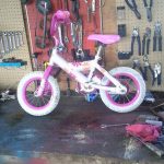 A Free bike from Pay It Forward, one of 170 Bikes refurbished by Volunteer Bob Ehler. Photo Credit: Bob Ehler.