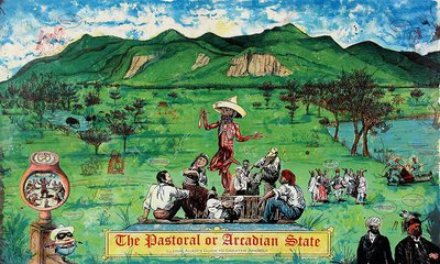 ‘The Pastoral or Arcadian State: Illegal Alien’s Guide to Greater America,’ Enrique Chagoya, 2006