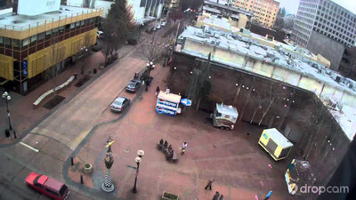 Overhead view of Kesey Square