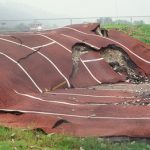 High school track in Taiwan hit by an earthquake