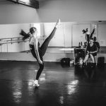 Erin hennessey practices tap routine with Jean Nelson at eugene ballet academy