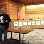 Scott Landfield speaks out to save Kesey Square at a Jan. 25 City Council public forum