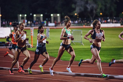 Alexi Pappas (second from right) in Tracktown