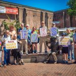 Founding members of Friends of Kesey Square gather in the downton plaza they hope to revitalize