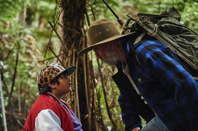 Julian Dennison and Sam Neill in Hunt For The Wilderpeople