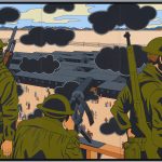 Roger Shimomura (Japanese-American), American Infamy #5, 2006, Acrylic on canvas, Collection of Jordan D. Schnitzer