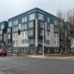 A photo of a new affordable housing development located at 11th and Lincoln in Eugene, Oregon.