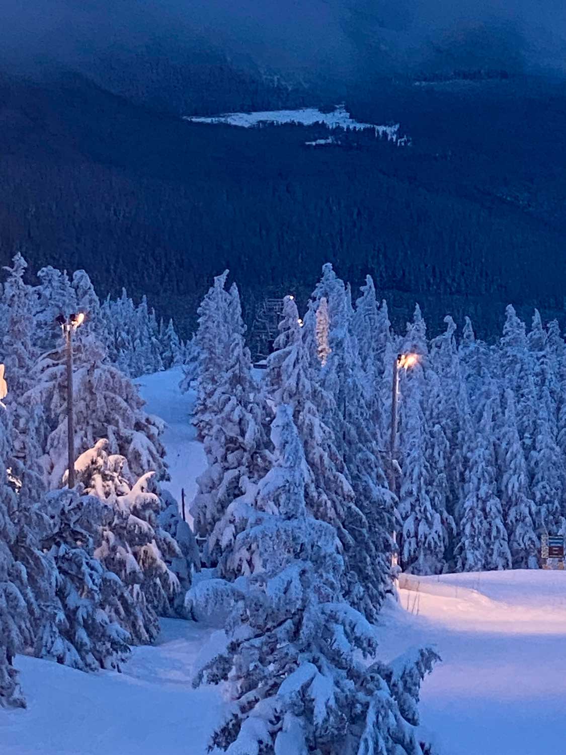 20241205outdoors-Timberline-Lodge-view-of-Trillium-Lake-at-night-in-winter