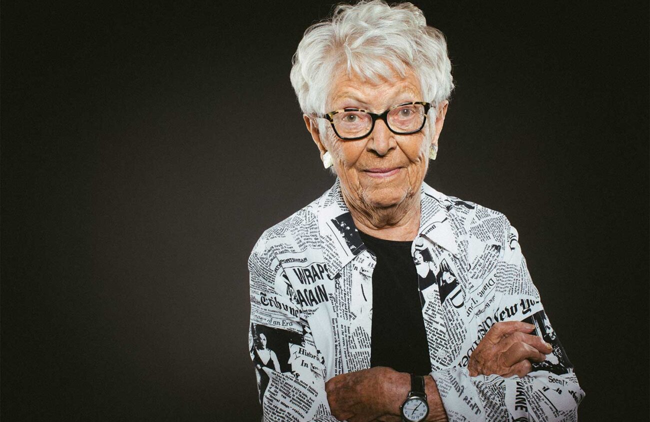 Anita, at age 92, was recognized for her longtime work in journalism by Editor & Publisher. Photo by Todd Cooper.