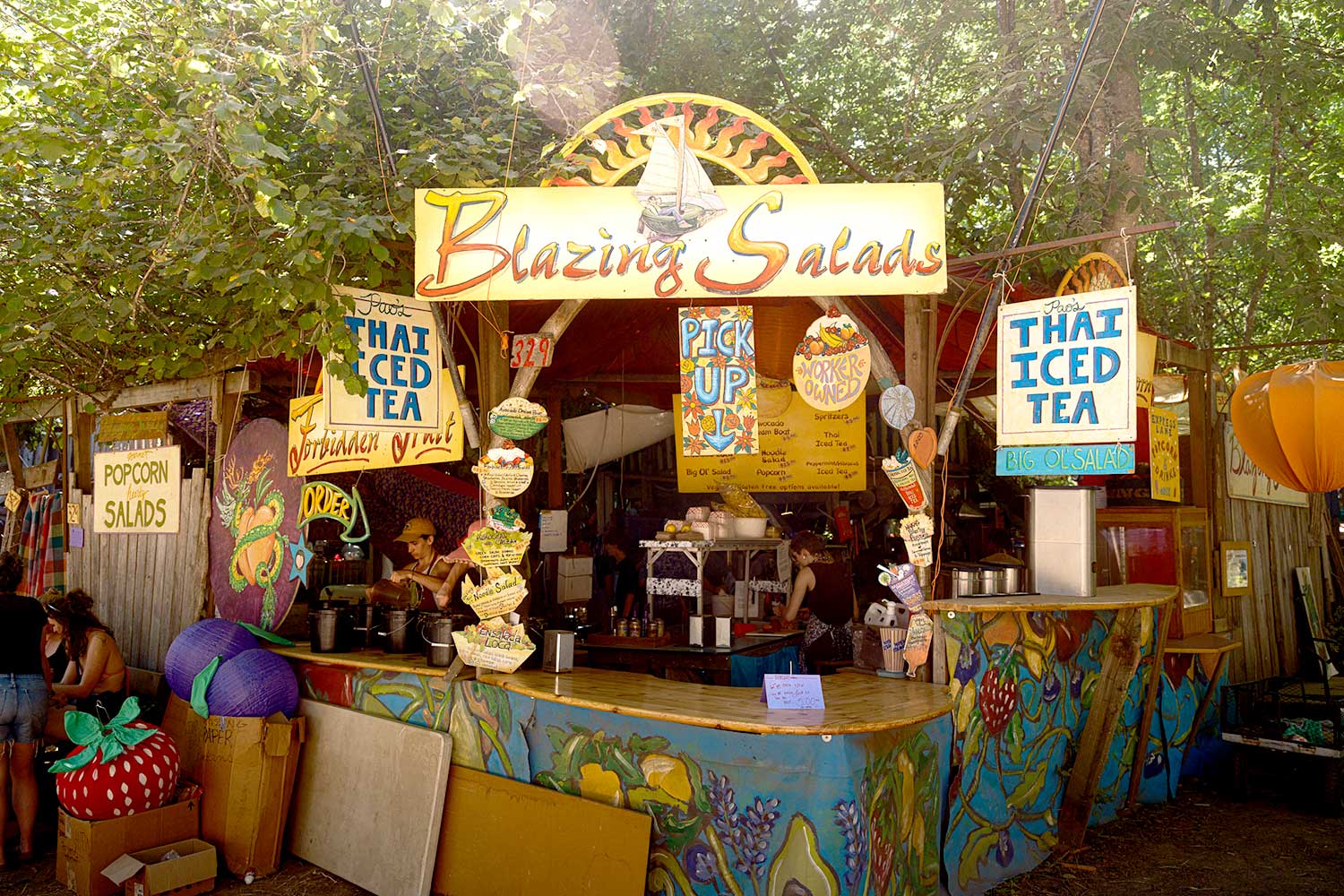 20260709ocf-Blazing-Salads-OCF-2025-Blazing-Sign-during-setup-photo-by-William-Cody-Downs